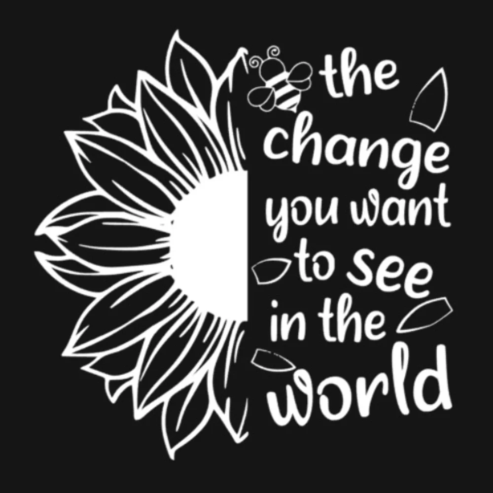 Car Window Decal L6” by H6” Be The Change You Want To See In The World Sticker